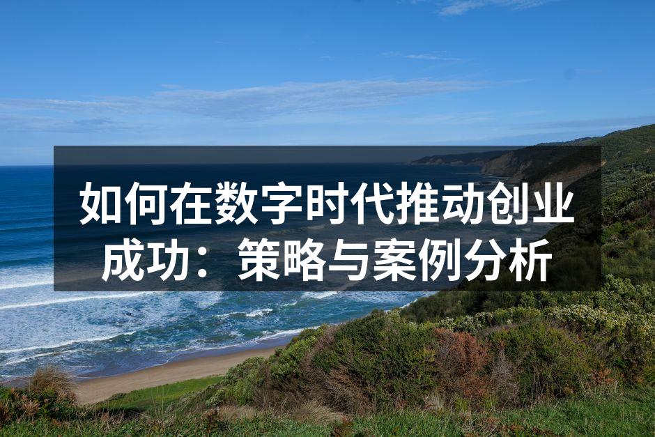 如何在数字时代推动创业成功：策略与案例分析